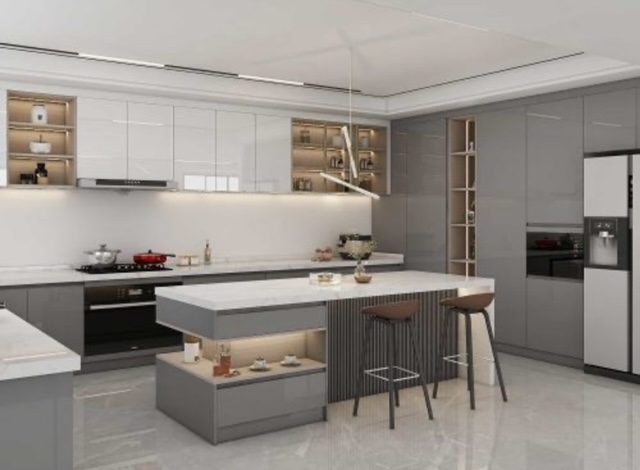 White and Gray Kitchen